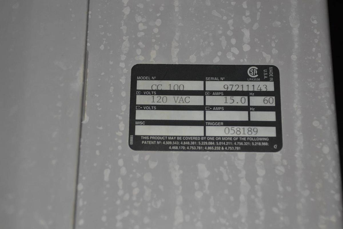 Used VISION SERIES CC100 TOWER BLEED AND FEED CONTROLLER 120 VAC 15 A 15A AMPS