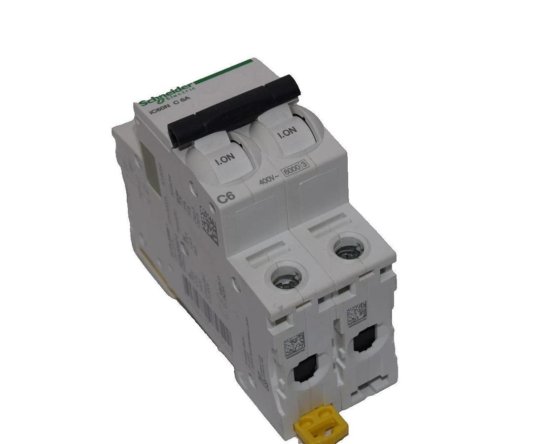 Used SCHNEIDER ELECTIRC iC60N C 6A  ic60NC6A 2 Pole 2P 400V Miniature Circuit Breaker