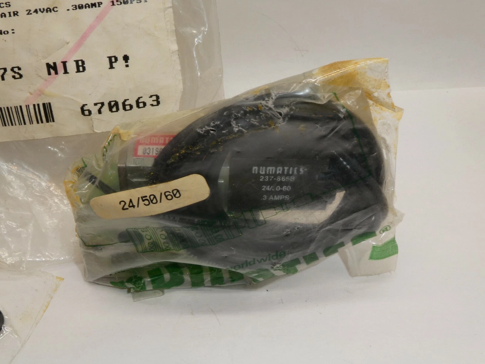 (NEW) NUMATICS 237-865B 031SA4150013A2 24Vac .30Amp 150psi Solenoid Valve