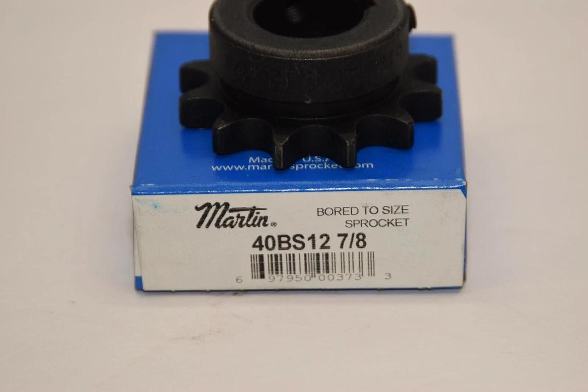 (NEW) MARTIN 40BS12 12 Teeth 7/8" Bore Sprocket