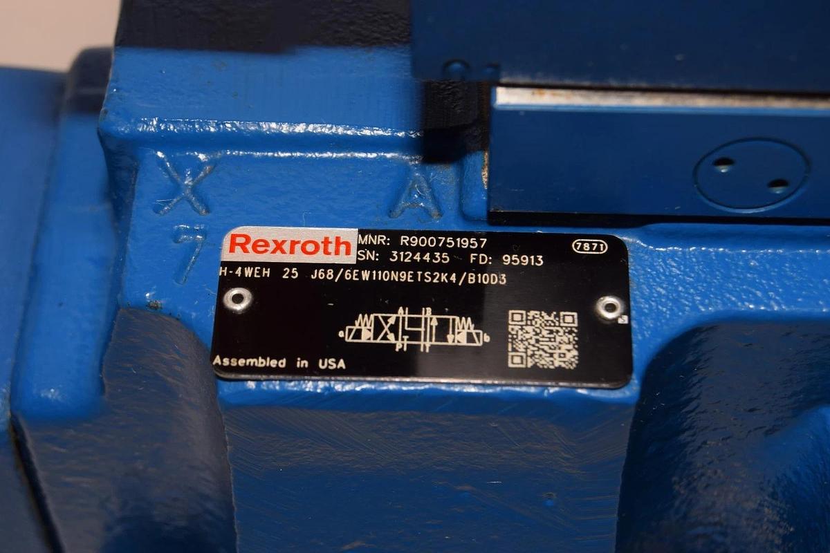 Rexroth Valve H-4WEH25J68/6EW110N9ETS2K4/B10D3 R900751957 R900912188 R900481621