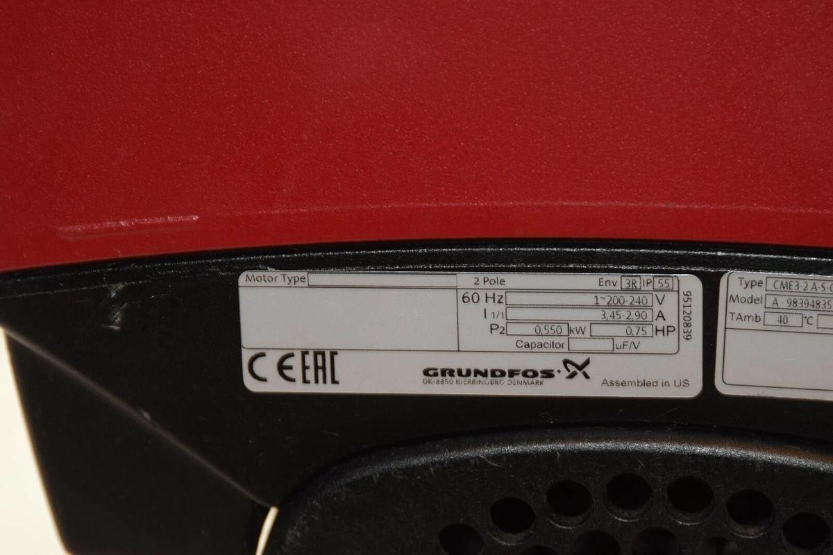 GRUNDFOS X  MGE71A 2-CMS1B-HA Motor 98767242 -V10 CME3-2 A-5-G-E-AOOE U-A-D-N