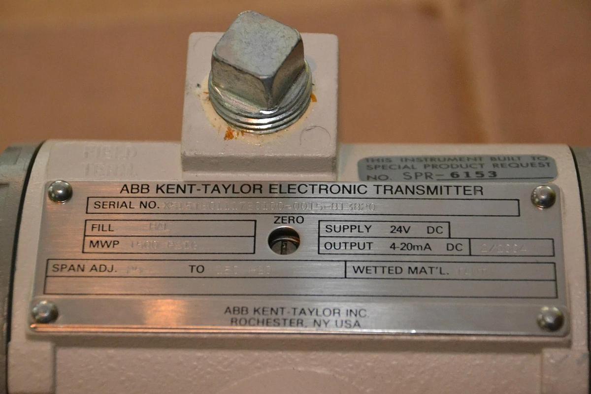 ABB KENT-TAYLOR ELECTRONIC TRANSMITTER X515TB01117B0100-0015-813820 X515 X515TB