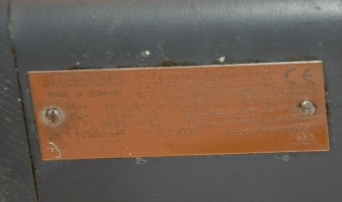 Used Siemens 1FT5072-0AF71-1 Servomotor 1FT50720AF711 AC Feed Motor