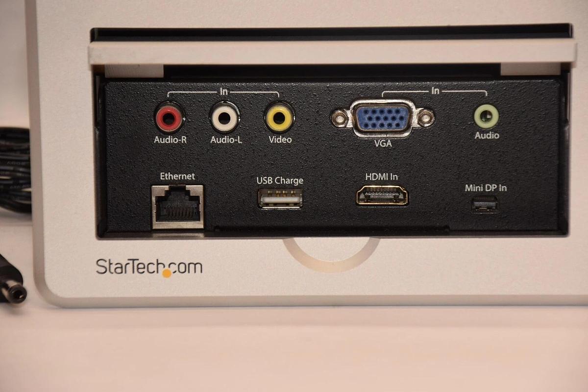 Used STARTECH.COM BOX4HDECP Conference Table Connectivity Pop Up Box W/AV & Data Port