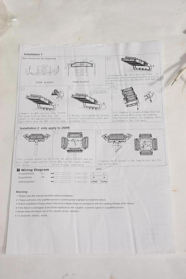 Abodong Arena Stadium LED Flood Light 500W 5000k 65000lm HD-FL02-500WA-CD *NEW