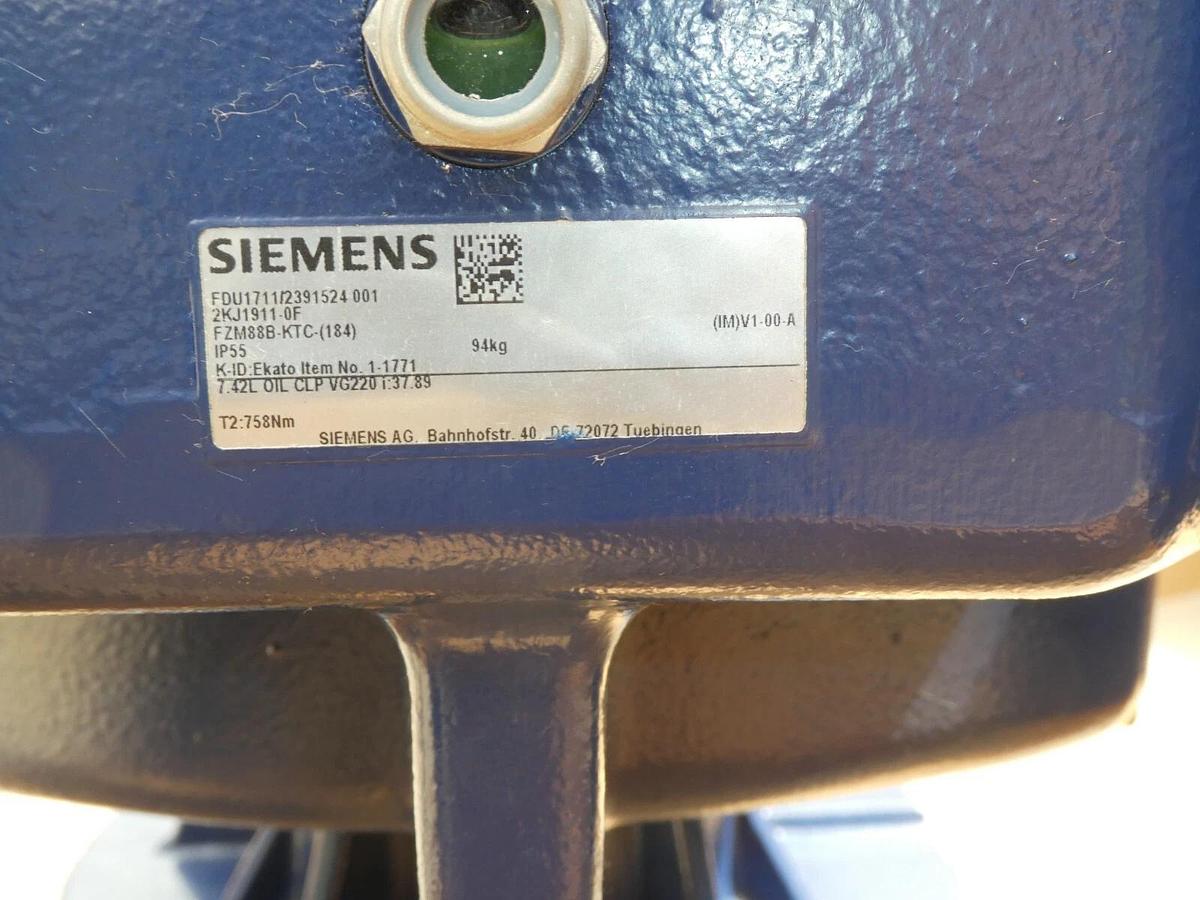 New, Siemens Flat Gearbox 2KJ1911-0F for Ekato 1-1731  2KJ1911-OF Motox