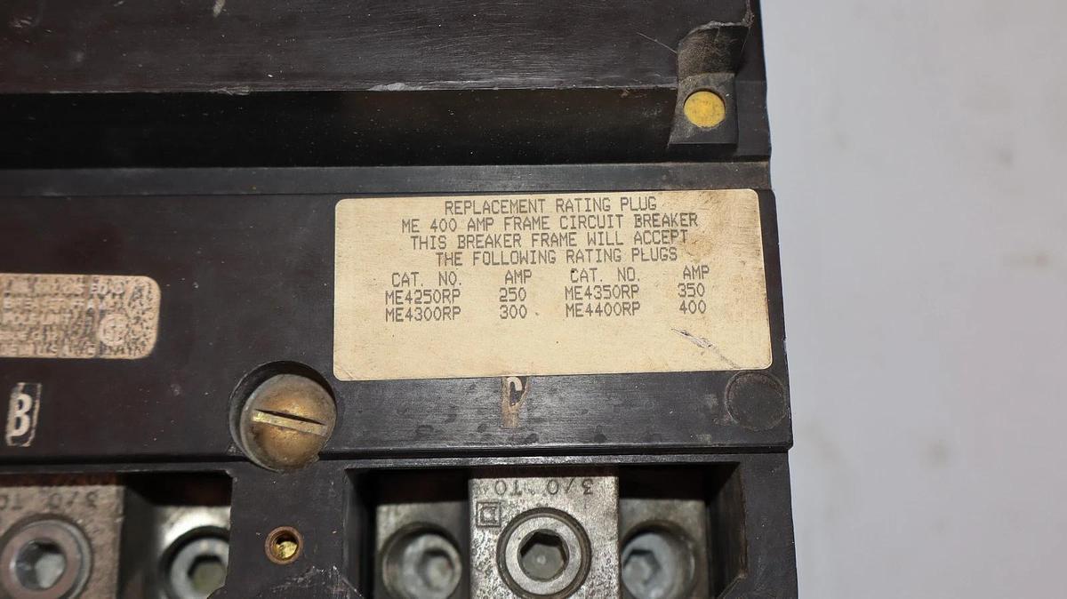 Used Square D I-LINE Breaker ME436LI 400A 400 Amp 600V Micrologic 250A Trip ME4250RP