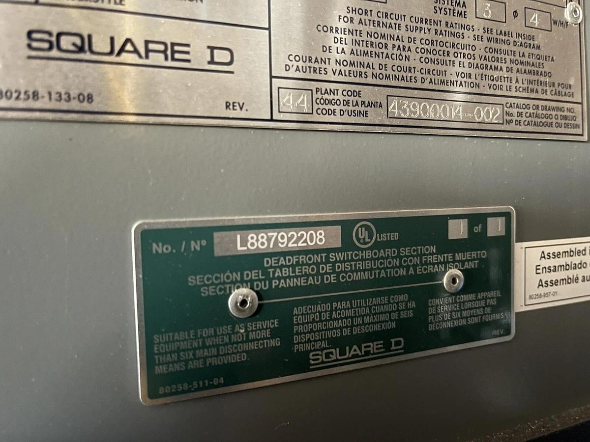 Used Square D 600 Amp QED 2 Switch Gear L88792208 PowerPact PGF36060CU33AAAYP 600A