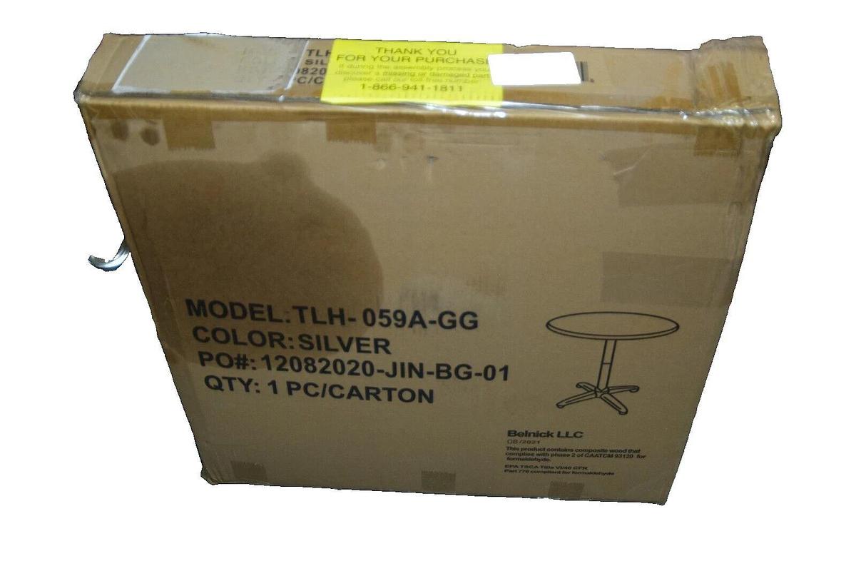 Belnick Metal Patio Outdoor Bar Table Aluminum Mellie 23.25" Round TLH-059A-GG