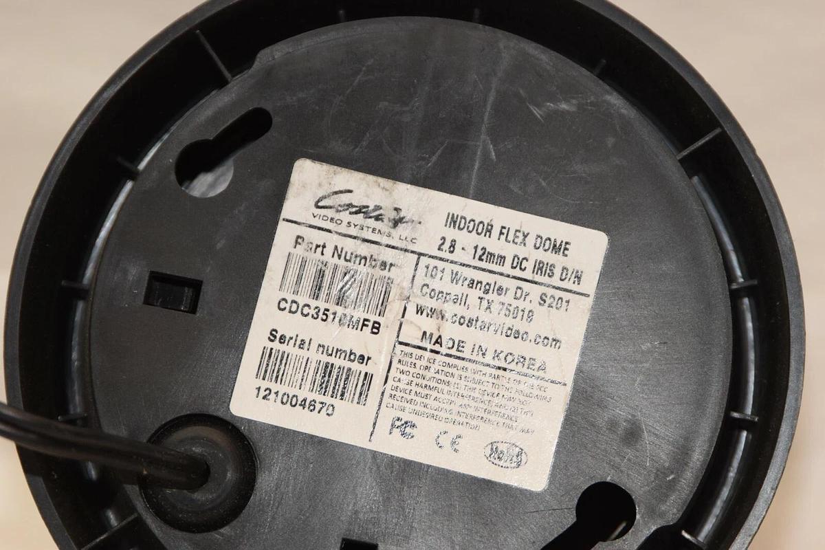 Used COSTAR CDC3510MFB 2.8-12mm Indoor Flex Dome Black Security Camera