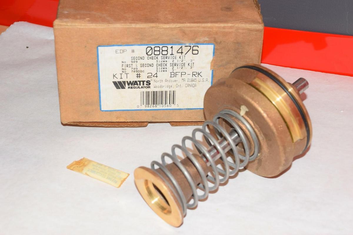 Watts 24 BFP-RK 709ddc 709 909 3" / 2-1/2" Second Check Service Kit 0881476 NEW