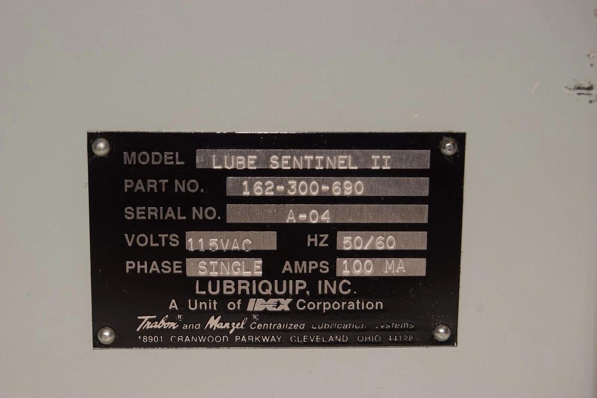 Lubriquip Lube Sentinel II Assembly Enclosure Box Monitor 162-300-690 1ph (NOS)