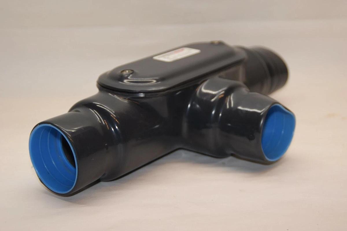 (NEW) PLASTI-BOND E231035 RedH2OT 1-1/2" Coated Conduit Body Tee T Fitting