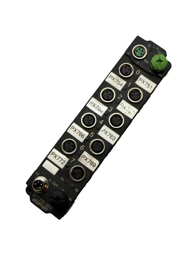 Used Beckhoff EP2338-0001 EtherCAT Box 8-Channel Digital Combo 24V DC 10μs 0.5A