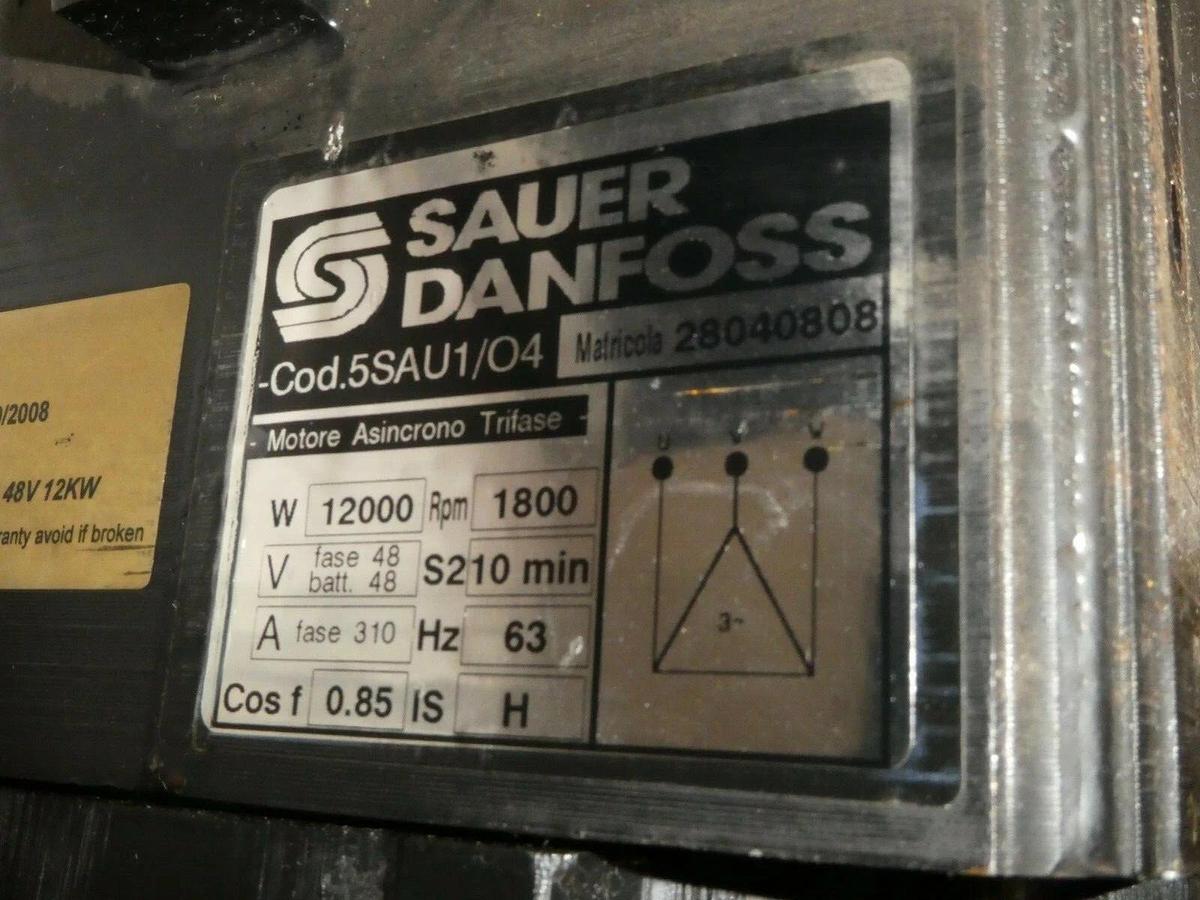 Used Sauer Danfoss Hydraulic Motor 11029836 48v 12kw 12000w 5SAU1/O4 28040808 1800rpm