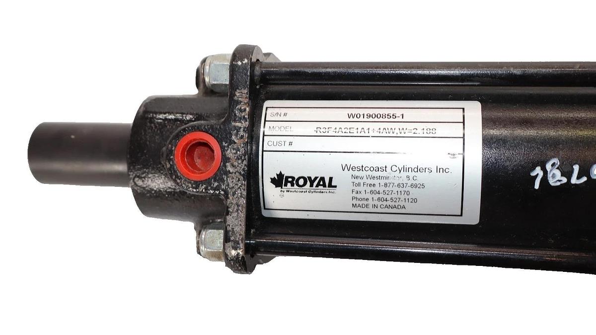 Royal / Westcoast Cylinders Inc. R3F4A2E1A1+4AW,W=2.188 Hydraulic Cylinder (New)