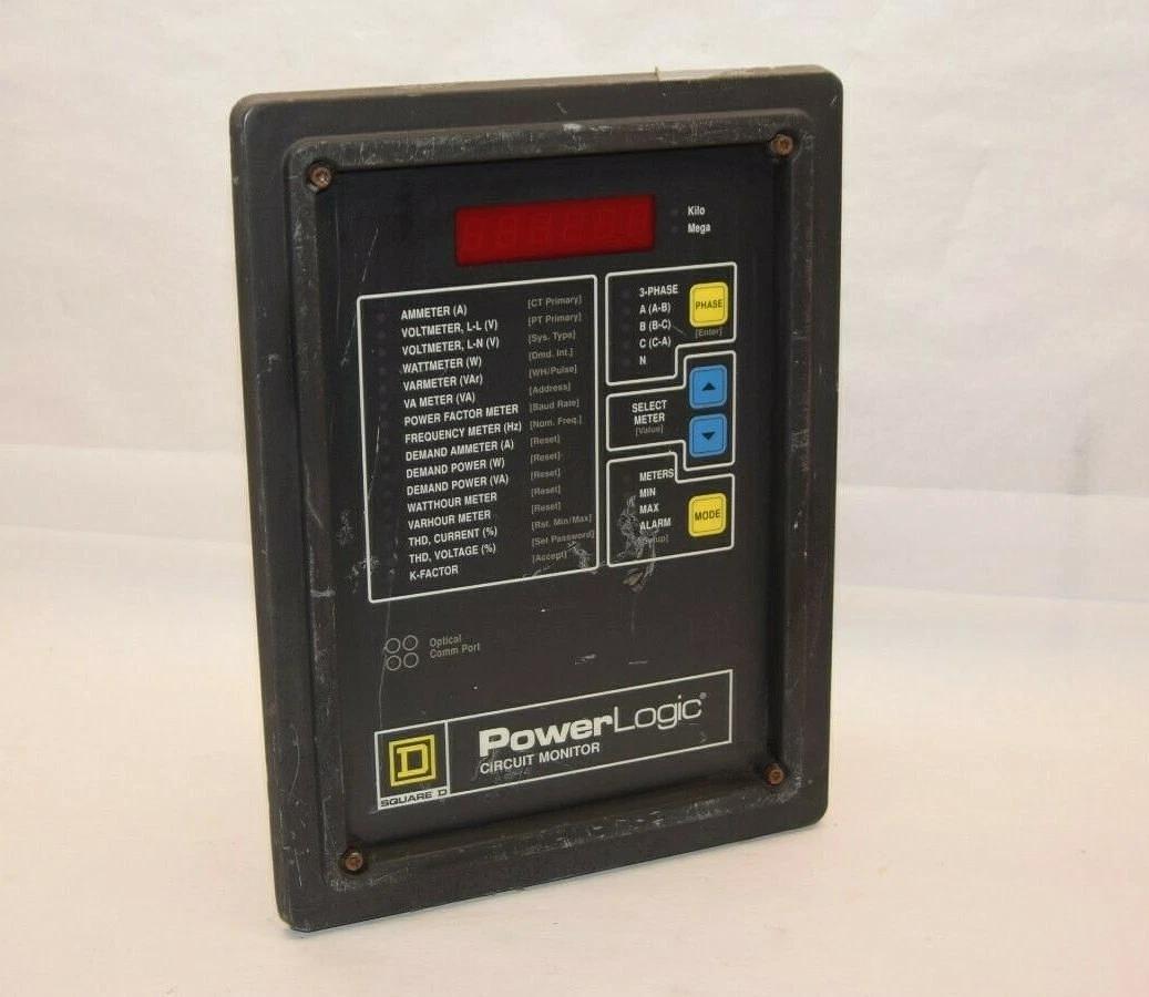Used SQUARE D Power Logic Monitor 3020/CM-2350 3020 w/ CM-2350 3090/SPM-2000 SRG PROT