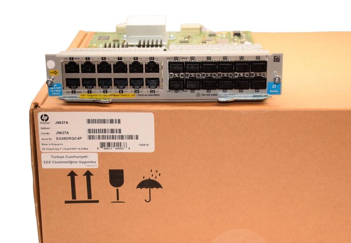 (NEW) HP J9637A 12-Port Gig-T Module