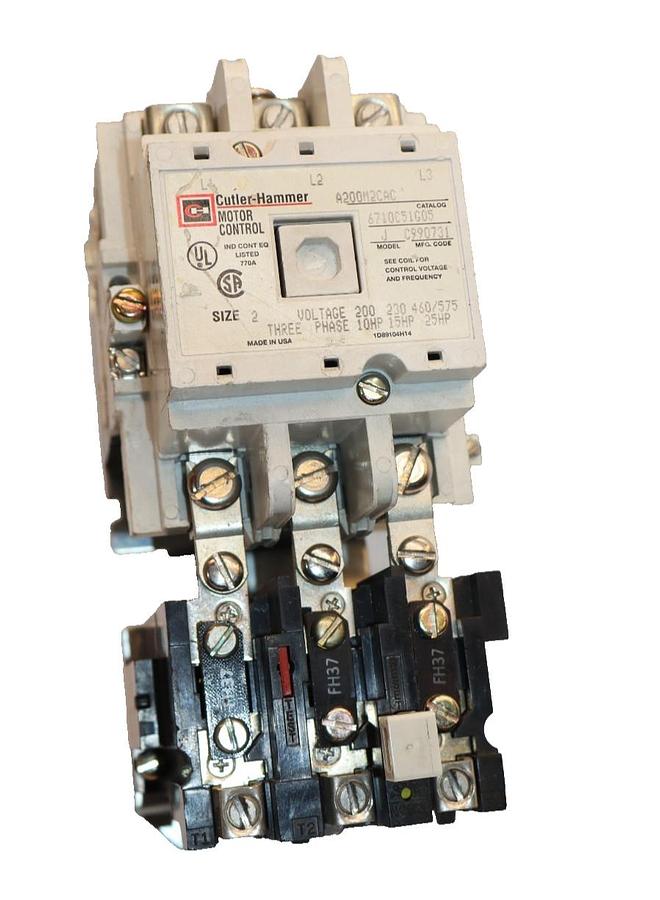 Cutler-Hammer CH Starter Motor Control Size Sz 2 A200M2CAC 120v coil 3ph