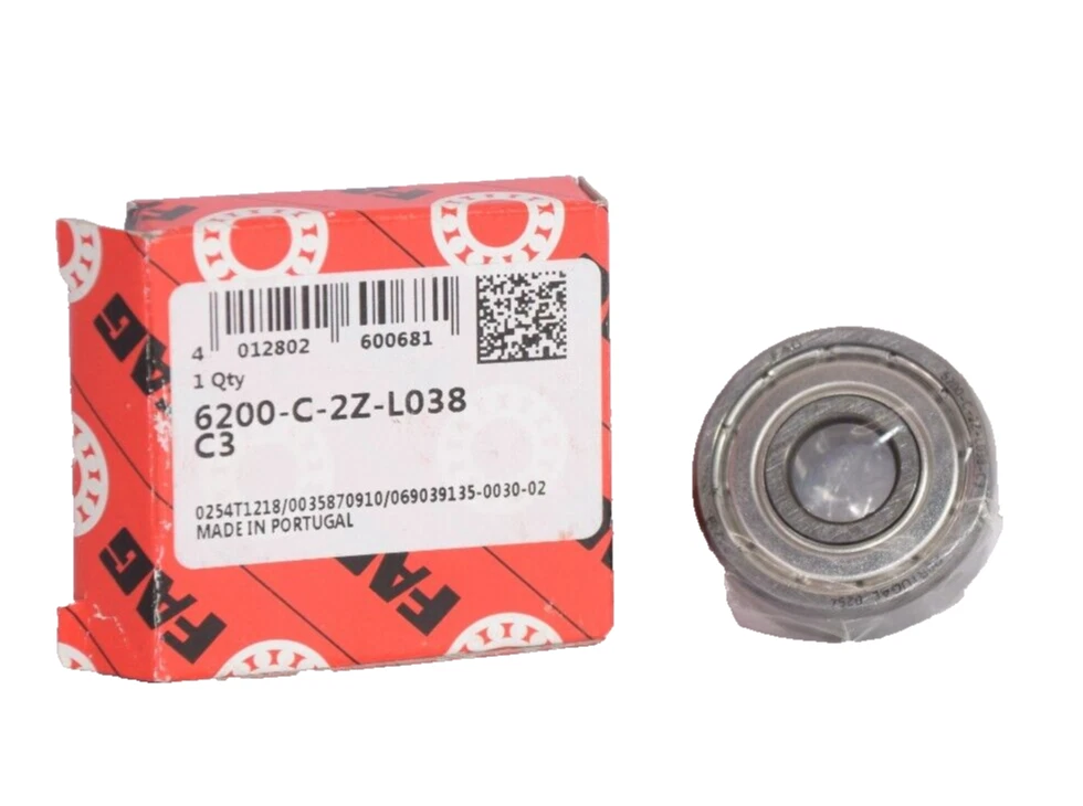 Used FAG Bearing 6200-C-2Z-L038C3 6200-C-2Z-L038 C3 6200C2ZL038C3 (New)