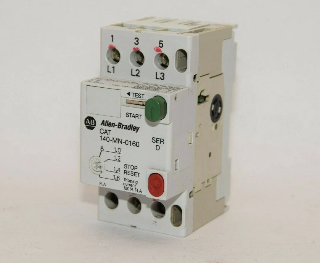 Used ALLEN BRADLEY 140-MN-0160 Series D 1.0-1.6A Manual Motor Starter