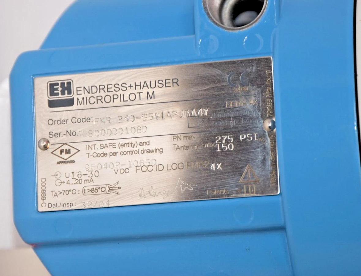 ENDRESS + HAUSER Level Radar Micropilot FMR240 FMR240-S5V1APJBA4Y 4" (NEW)