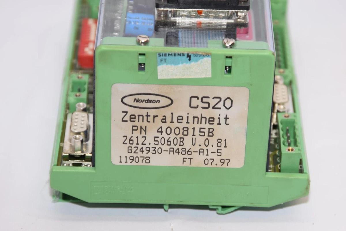 Used NORDSON 400815B G24930-A486-A1-5 Series CS20 I/O Module