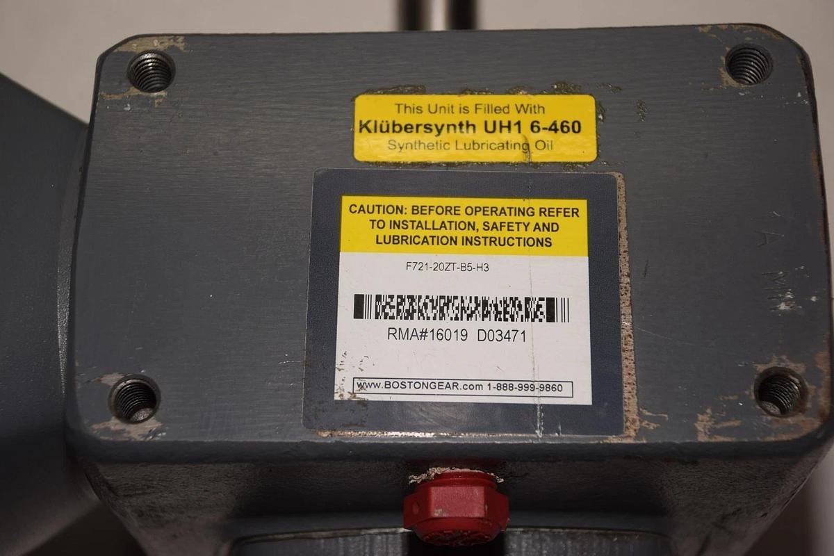 BOSTON GEAR F721-20ZT-B5-H3 1.4 HP GEAR REDUCER RATIO 20 NEW
