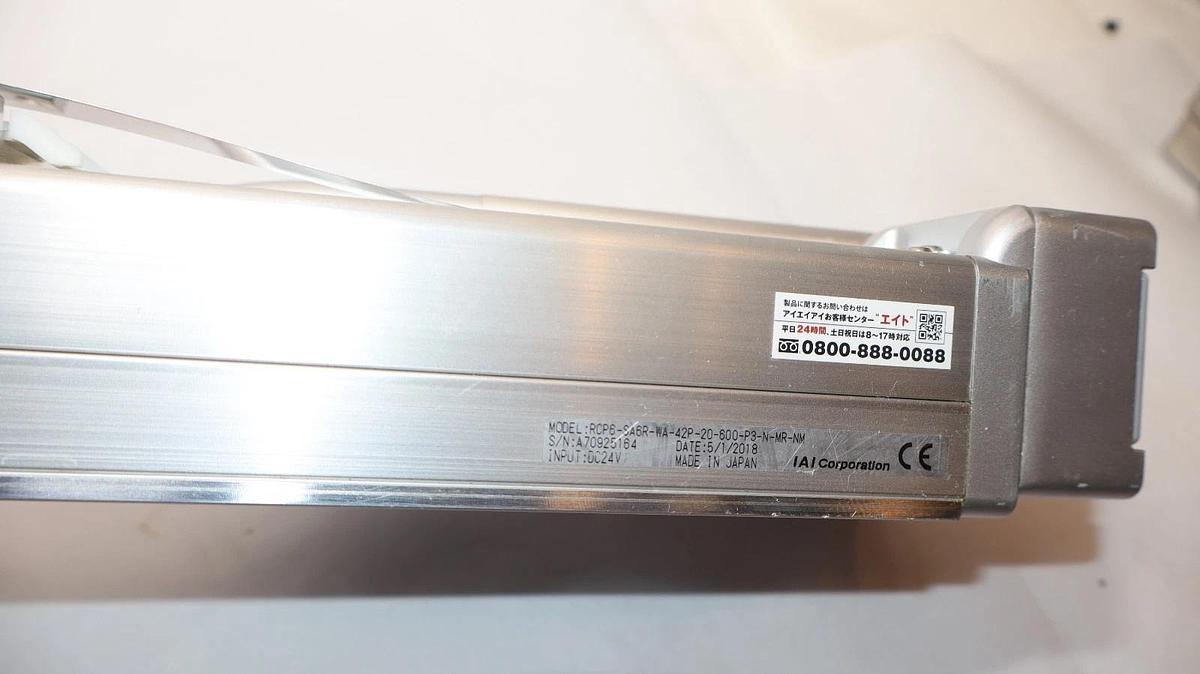 Used IAI Corporation RCP6-SA6R-WA-42P-20-600-P3-N-MR-NM 24Vdc Cylinder