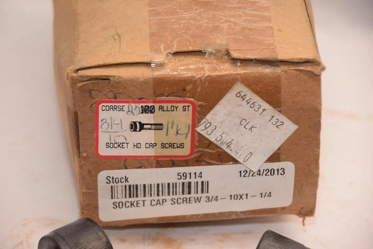 (NEW - Box 25)  3/4"-10x1-1/4" Coarse Alloy Steel Socket Head Cap Screw