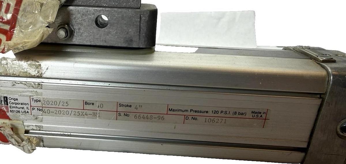 Hoerbiger 40-2020/25x4-BM Rodless Pneumatic Cylinder 40mm Bore & 4" Stroke (New)