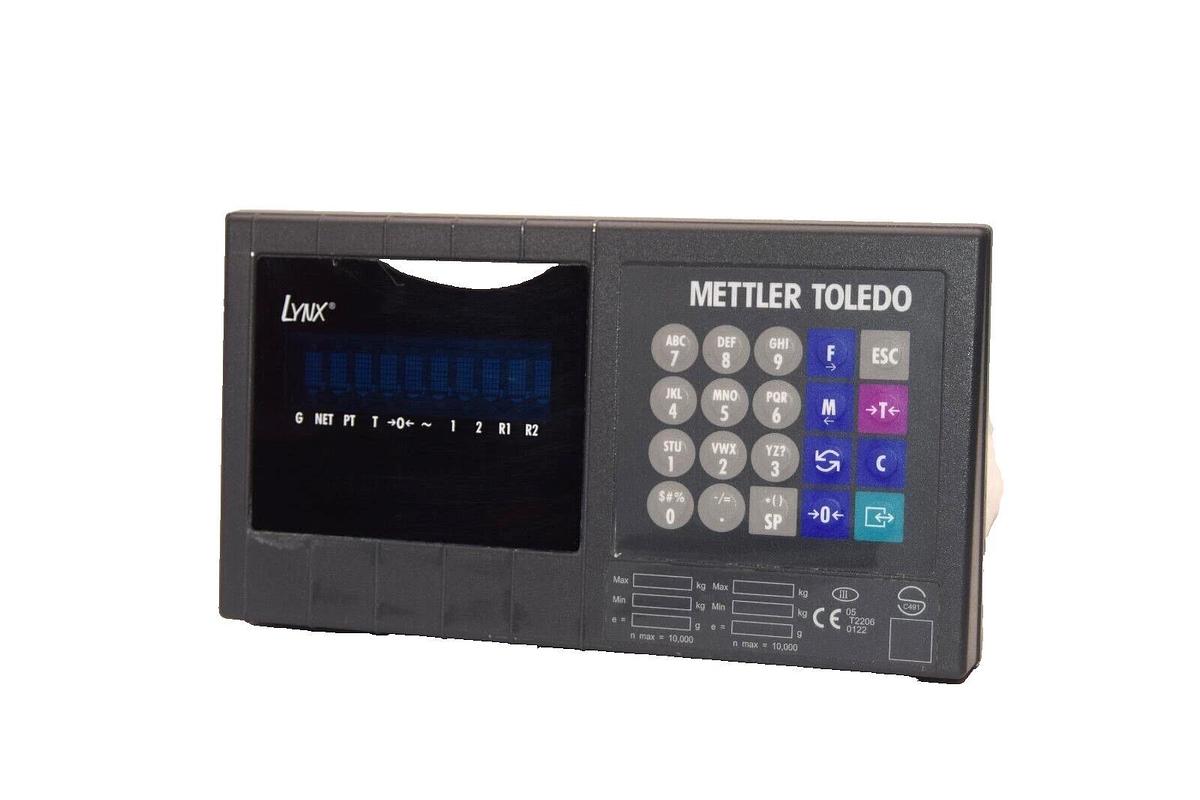 Used METTLER TOLEDO LTPA0820000 , LYNX 100/120V Weight Indicator / Operator Terminal