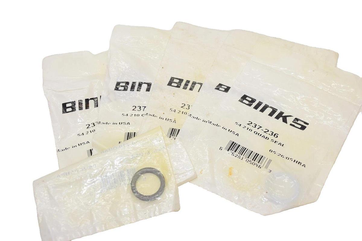 (NEW  - Lot of 6) BINKS 237-236 , 237236 Quad Seal