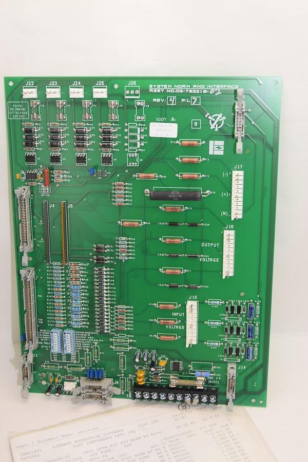 (NEW) EMERSON / LIEBERT 02-792216-02 System Norm and Interface Board