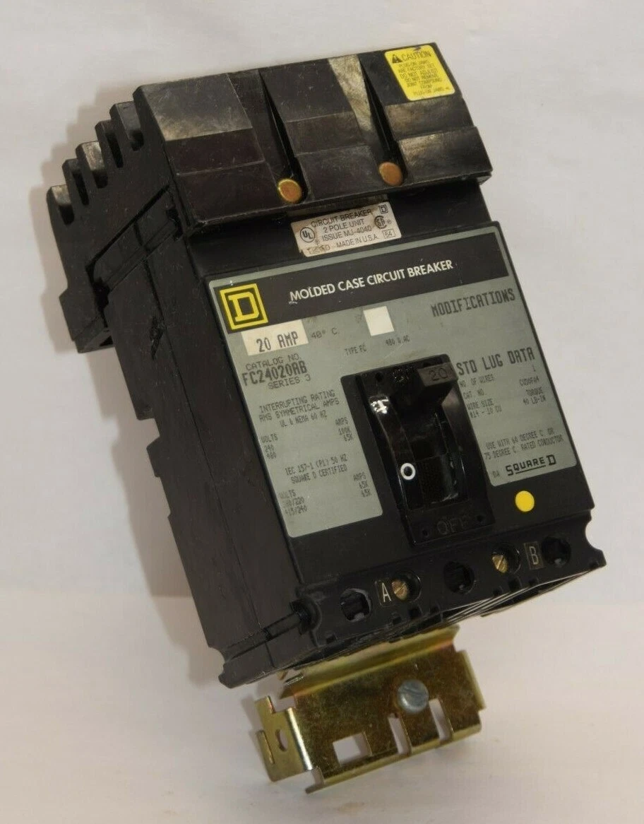 (NEW) SQUARE D FC24020AB 20A 20 Amp 20 A Series 3 3P 480Vac Circuit Breaker