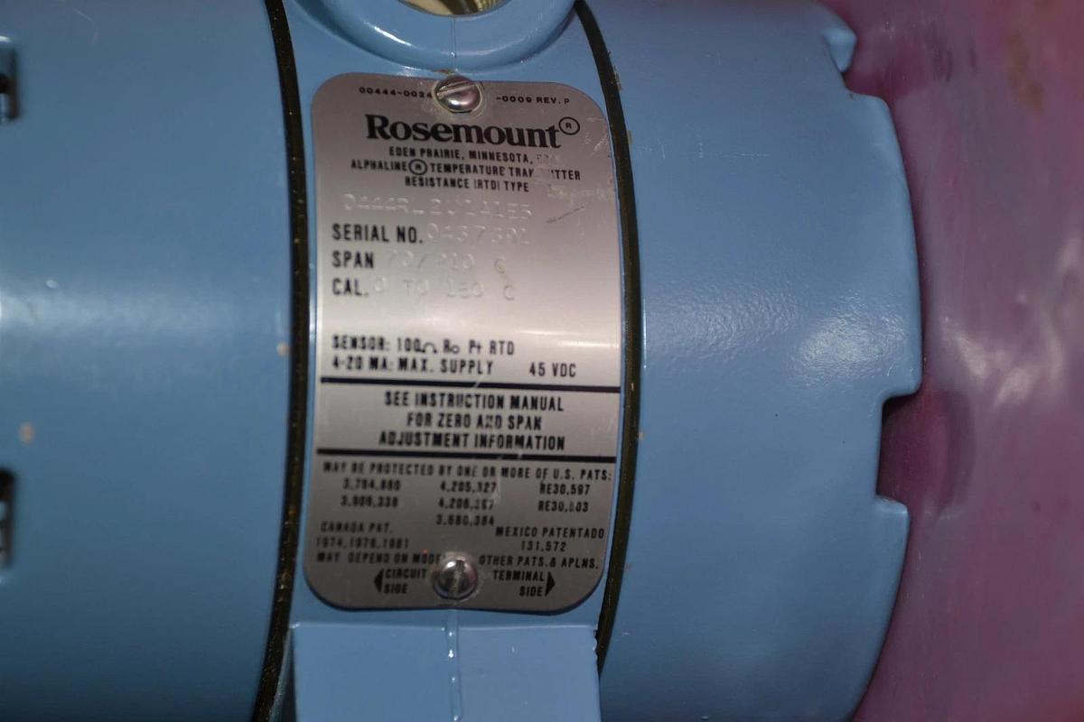 Used Rosemount 0444RL 2U1A1E5 Temperature Transmitter 70-210 c   0444RL2U1A1E5