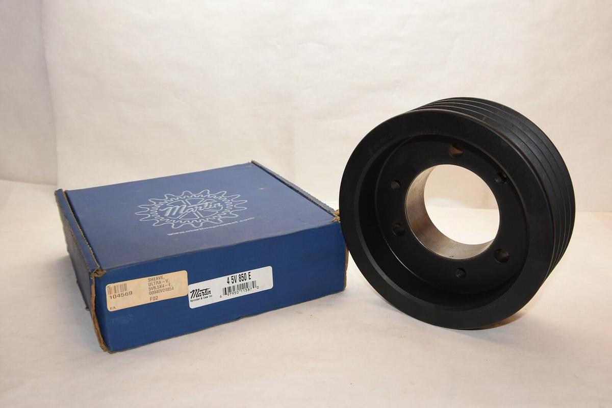 (NEW) MARTIN 4 5V 850 E 45V850E Ulta-V 3-3/4" Bore 4 Groove Pulley