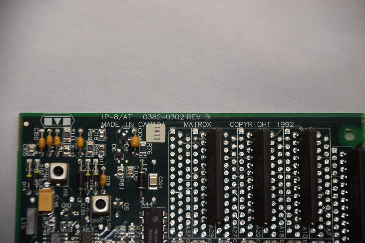 Used MATROX 0382-0302 Rev B IP-8/AT Circuit Board Card