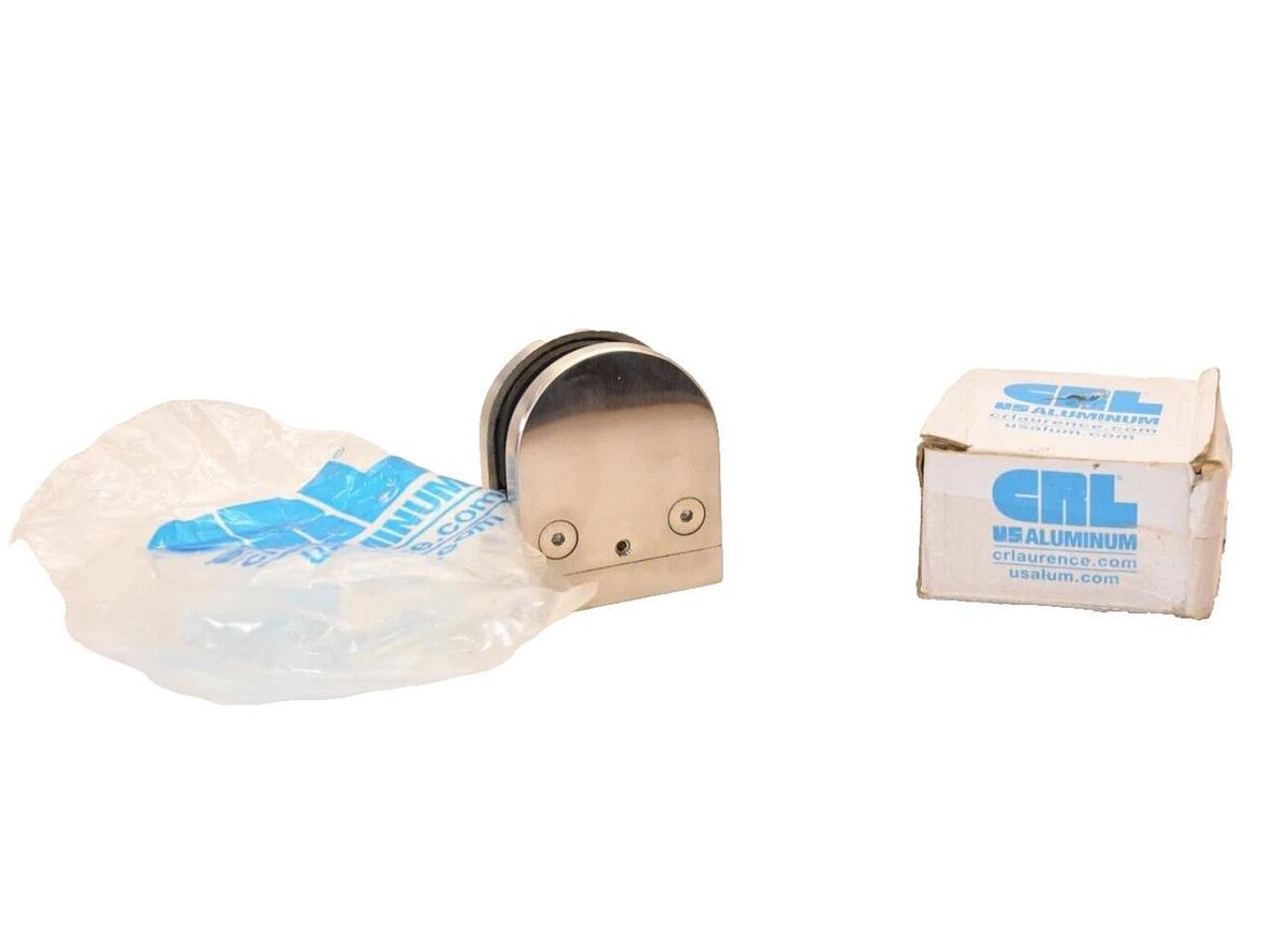 (NEW) CRL Z312 BS , Z312BS Brushed Stainless Round 2" Radius Base Clamp