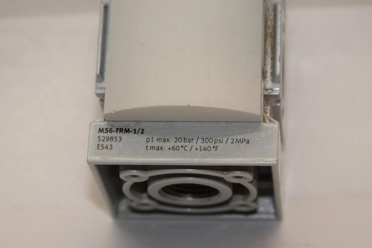 Used FESTO MS6-FRM-1/2 20Bar 1/2" Pneumatic Block
