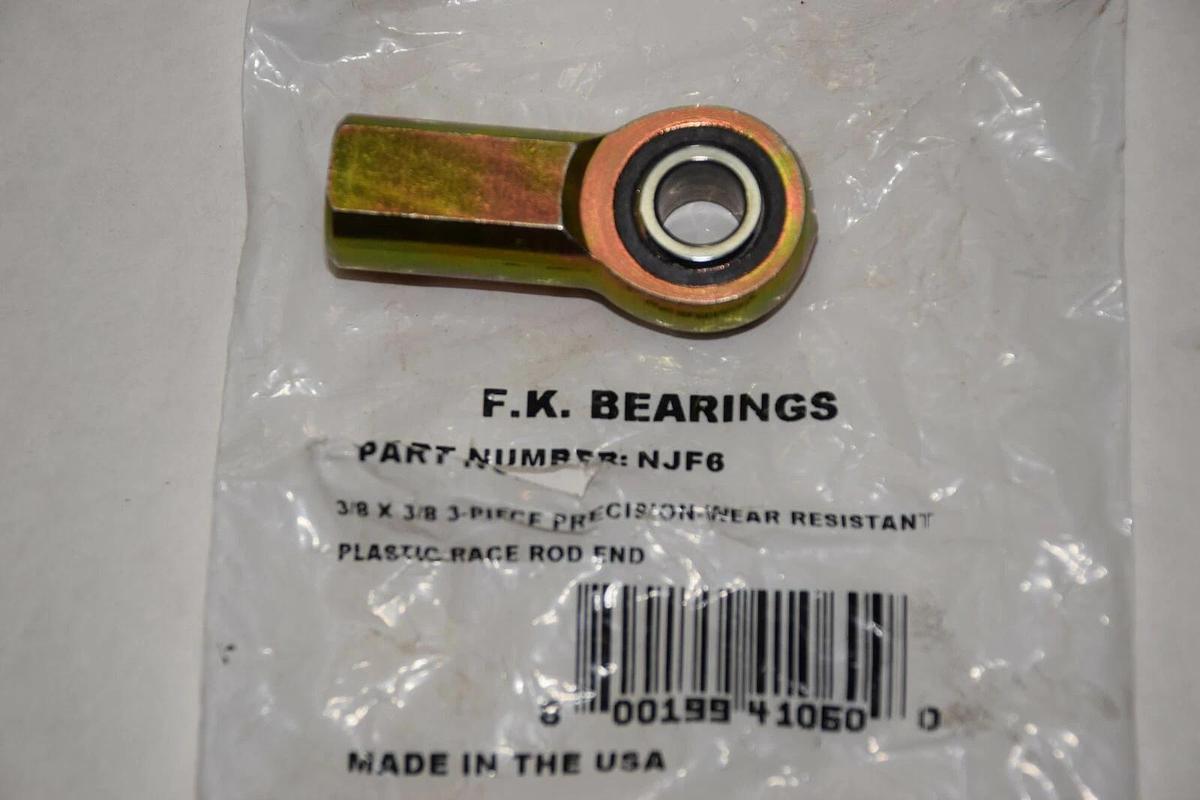 FK BEARINGS NJF6 3/8" x 3/8" ROD END NEW