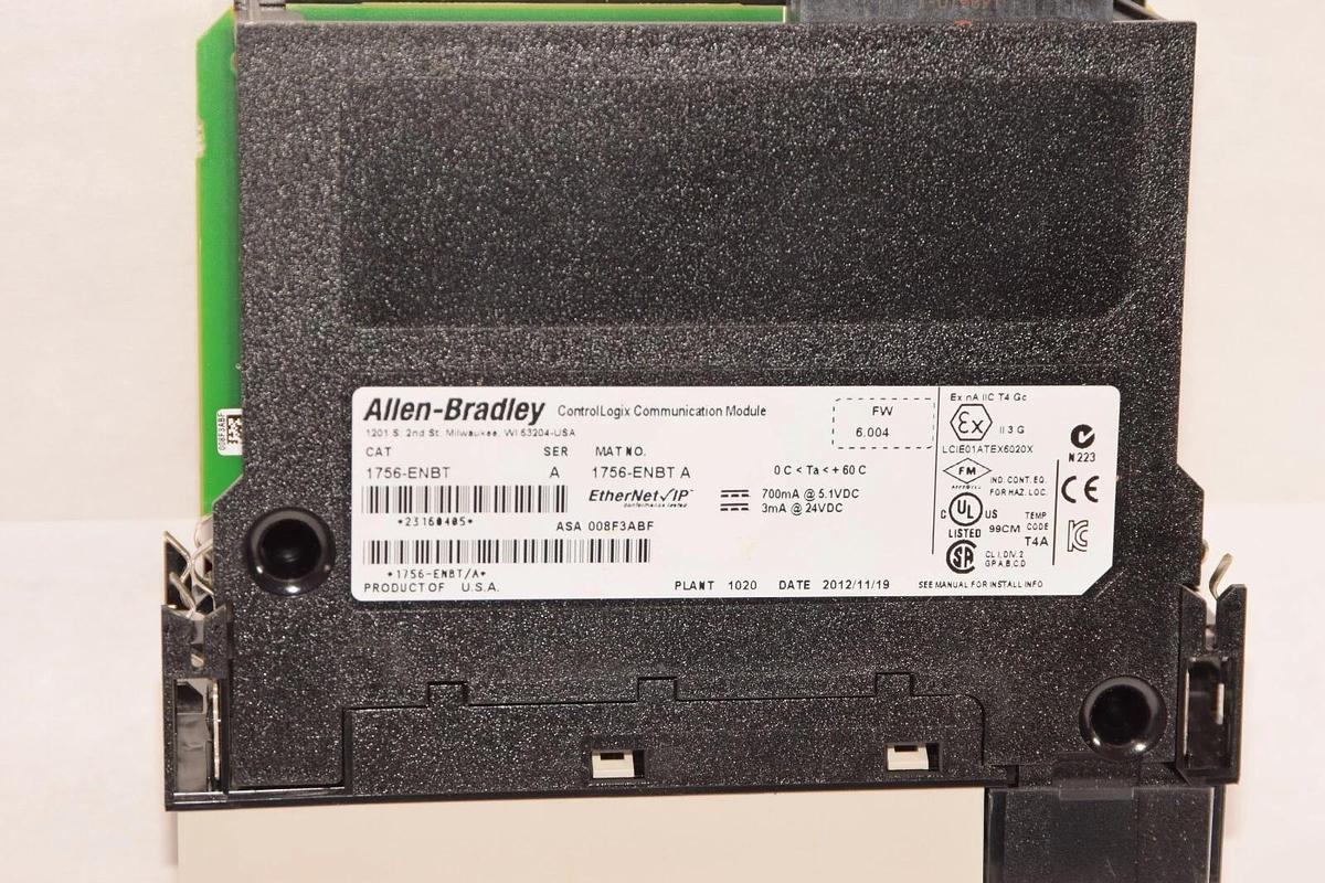 Used Allen Bradley 1756-ENBT Series A ControlLogix Communication Module