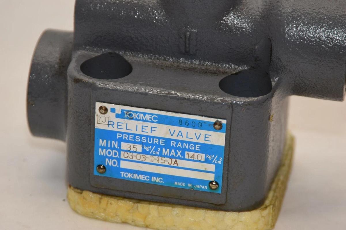 (NEW) TOKIMEC CG-03-C-15-JA CG03C15JA 140kgf/cm² Relief Valve