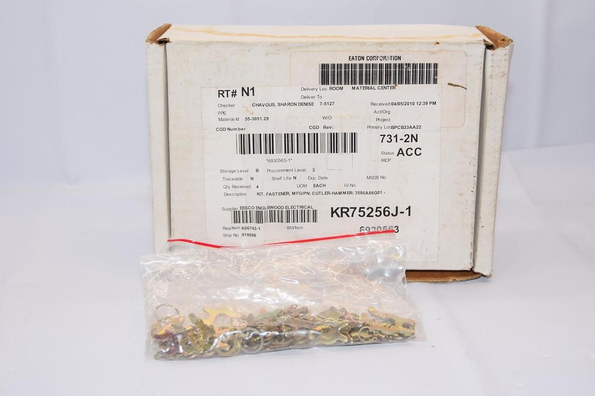 (NEW) CUTLER HAMMER 3586A86G01 Circuit Breaker Kit Washer E Ring + X Clip