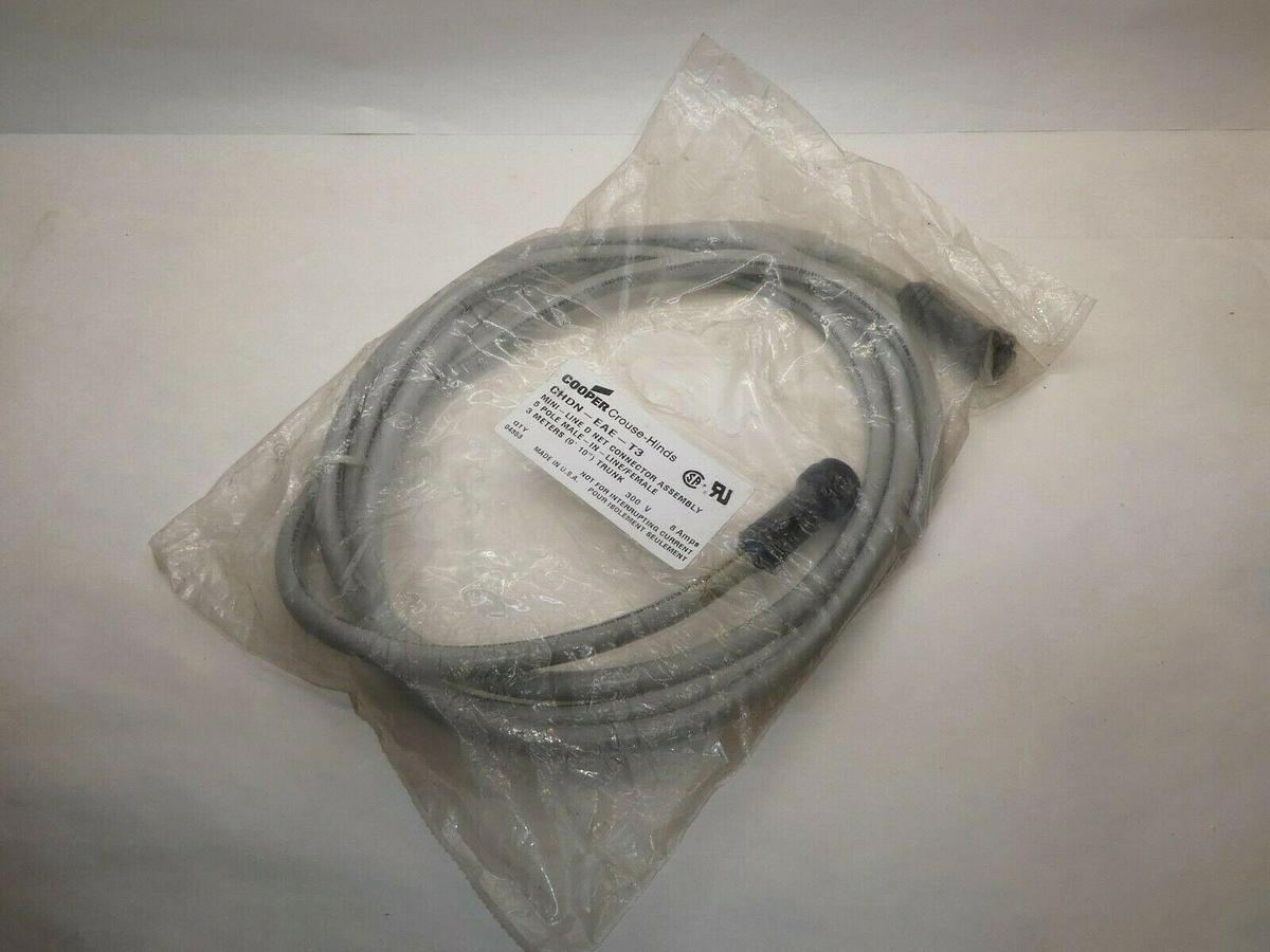 (NEW) COOPER CHDN-EAE-T3 CHDNEAET3 5P Mini-Line D Net Connector Assembly