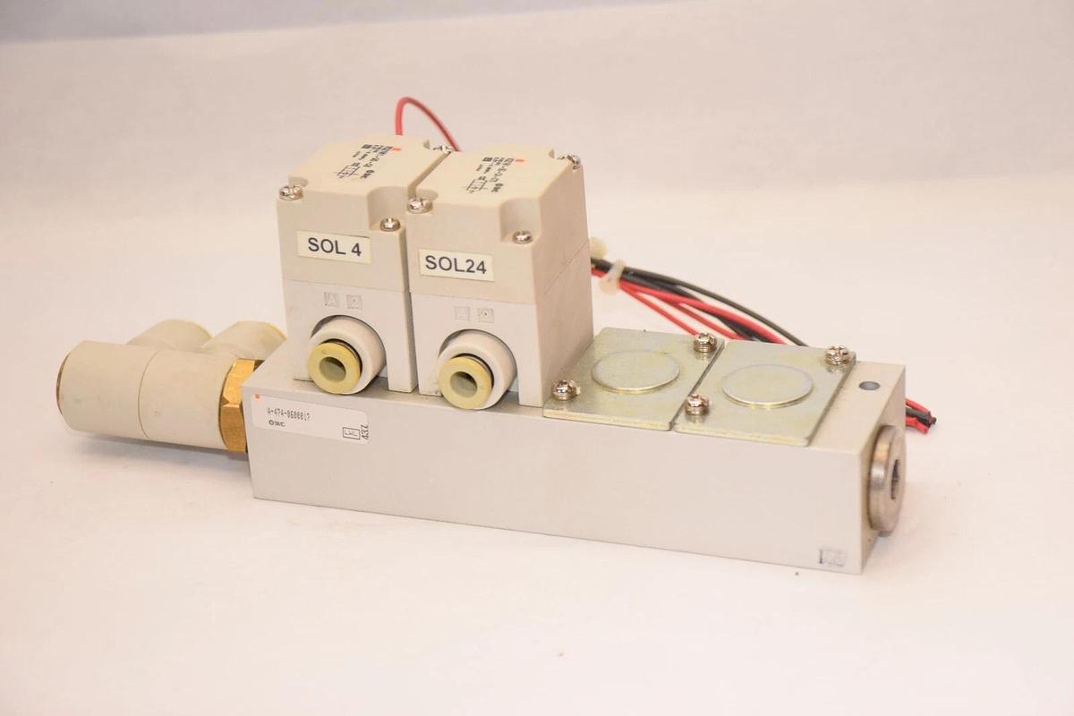 Used SMC Solenoid Valve Manifold A-474-060017 VQ21M1-5G-C6 VQ21M1-5G-C6-X70 Valves