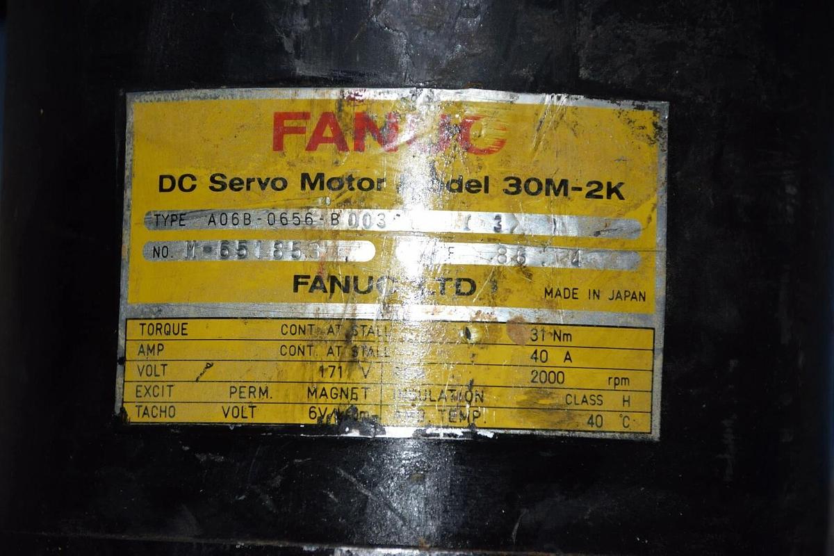 Used FANUC DC Servo Motor 30M-2K  A06B-0656-B003  A06B0656B003 171V 40A 2000RPM