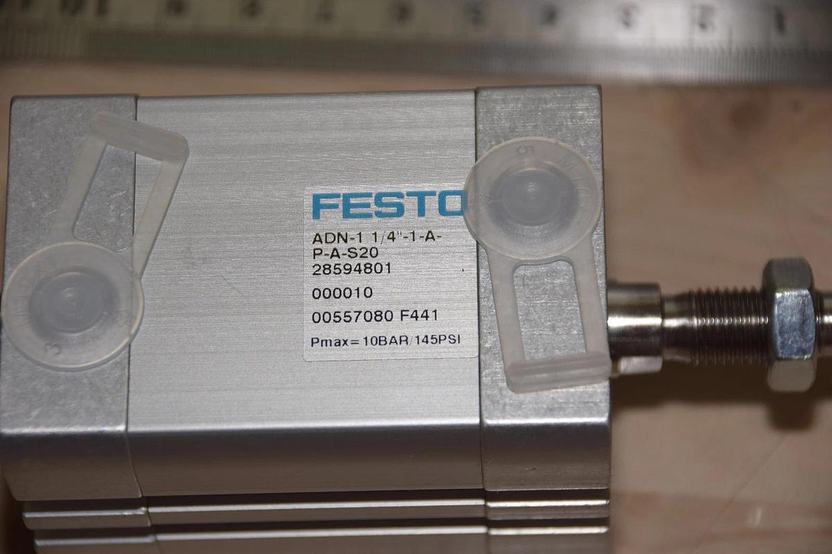 FESTO ADN-1 1/4-1-A-P-A-S20 10 BAR 145psi PNEUMATIC CYLINDER NEW