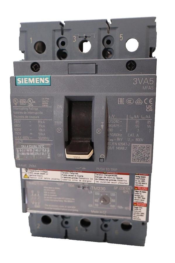 Siemens Circuit Breaker 150A 150 Amp 3VA5 3VA5215-5EC31-0AA0 TM230 *NEW Take Out